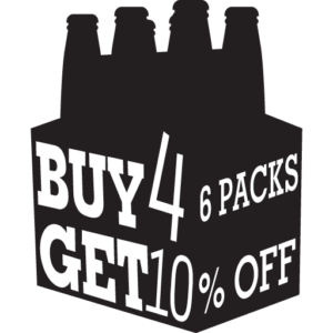 Beer Discount - Buy 4 6Packs Get 10% Off
